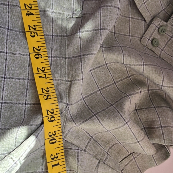 TREASURE & BOND Plaid Romper Size L Green Jumpsuit Button Front Office Casual - Picture 6 of 7